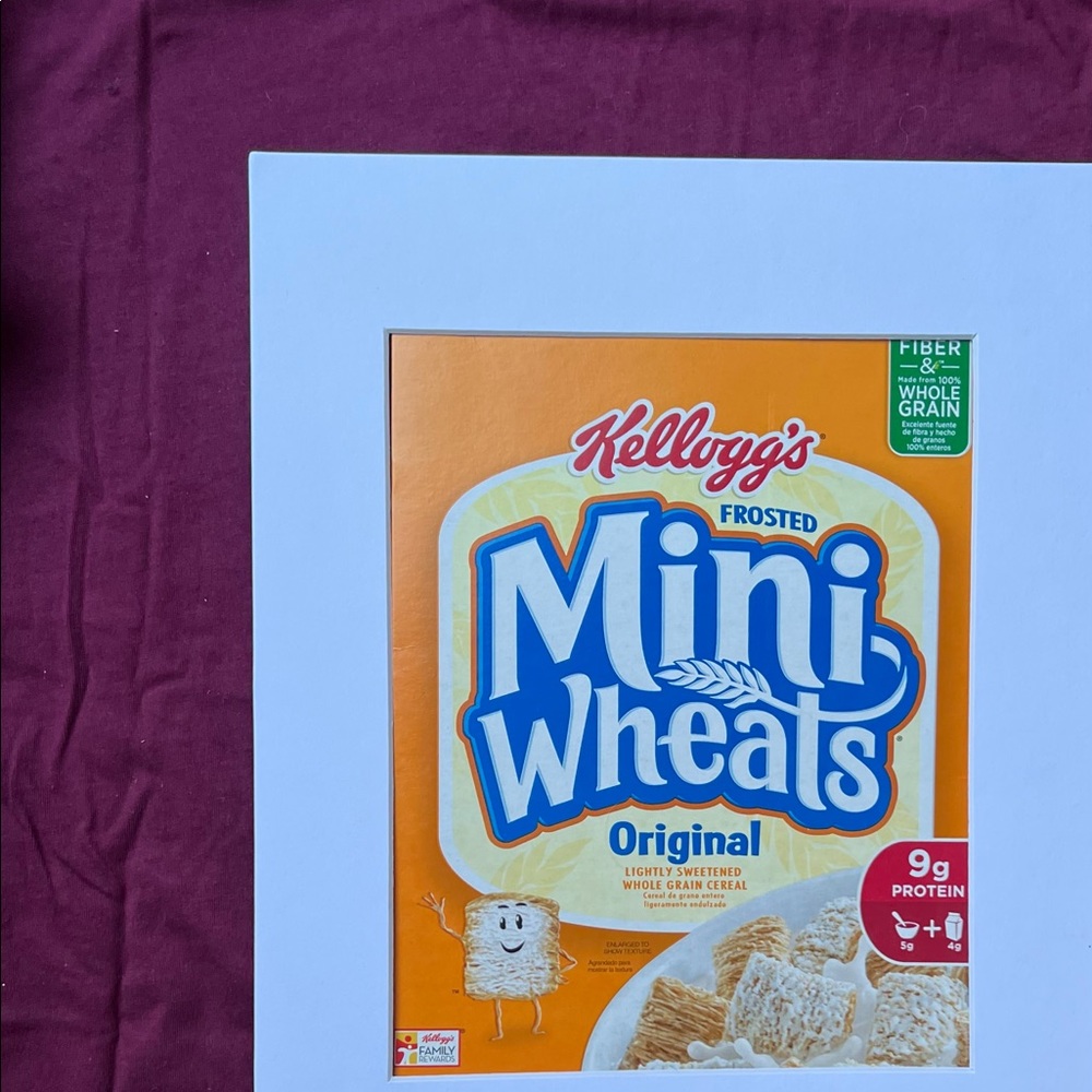 Frosted mini wheats cereal Art matted breakfast
